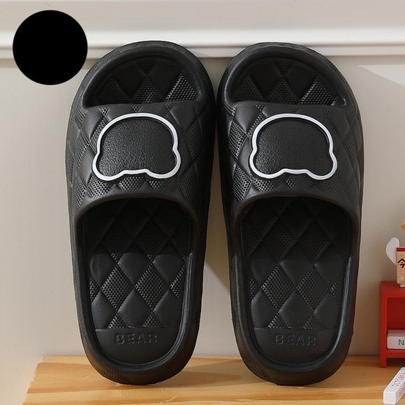 New Bear Slippers Indoor Non-slip Thick Soles Floor Bedroom Bathroom Slippers - Picture 5 of 12